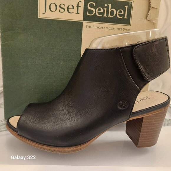 JOSEF SEIBEL Bonnie 09 Leather Peep-Toe Bootie Sandals. NIB. EU 37/US 6-6.5 - Picture 2 of 11